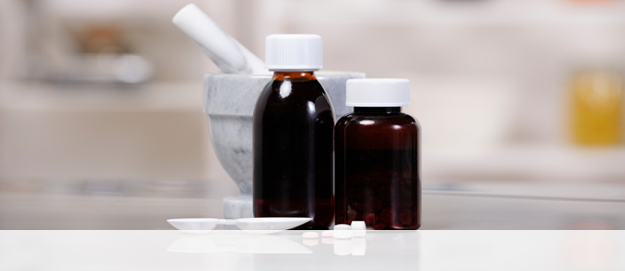 Pharmacy bottles and equipment